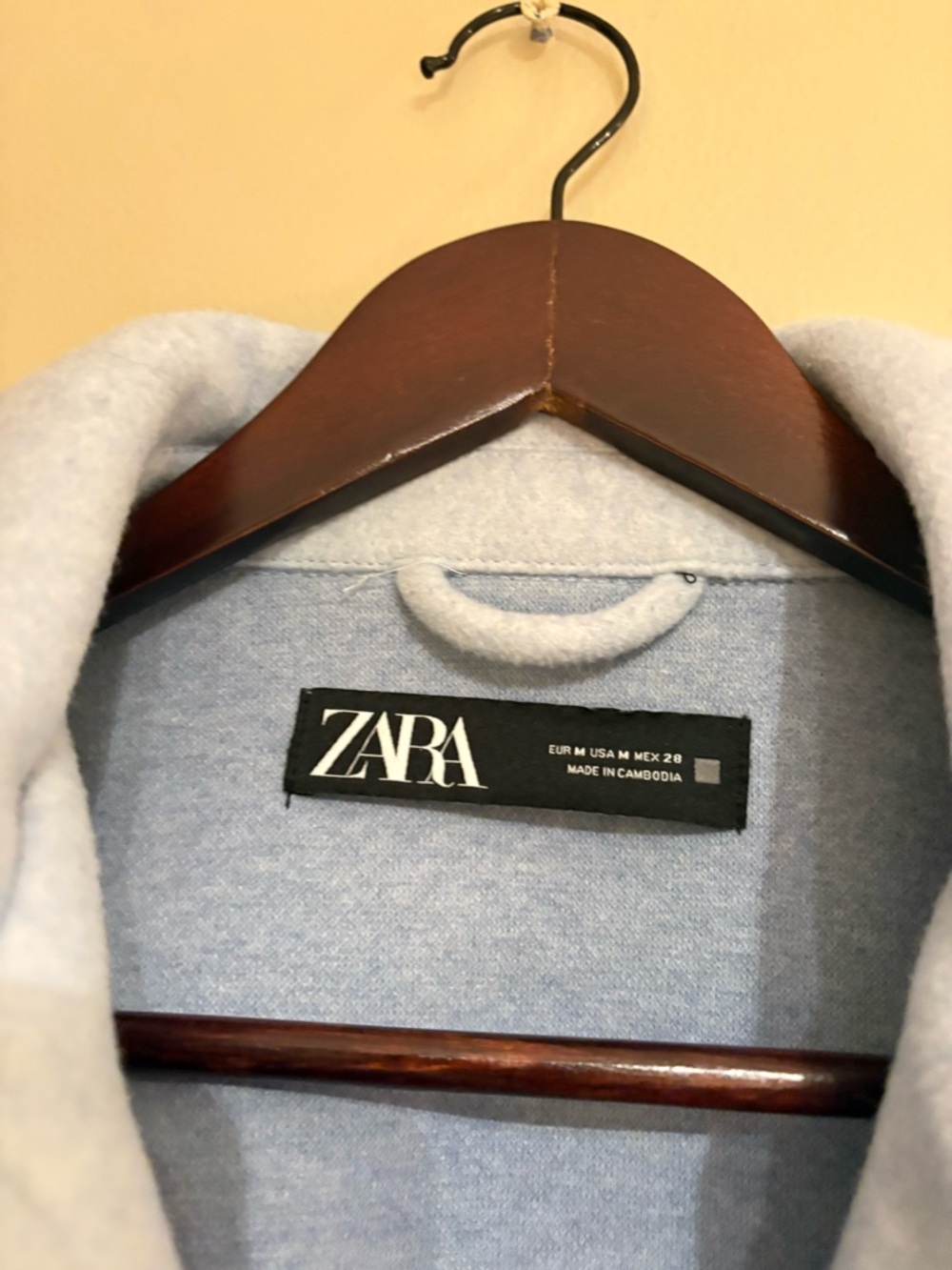 Zara Sky Blue Cropped Soft Jacket - Medium - Picture 5 of 6